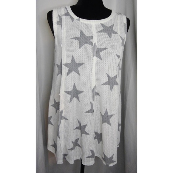 Altar'd State Star Waffle Tunic  Small Top - Picture 1 of 8
